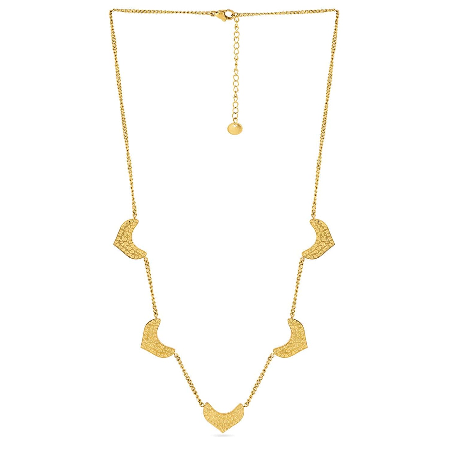18K Gold Plated Stainless Steel Tarnish-Free Waterproof Statement Necklace and Chains