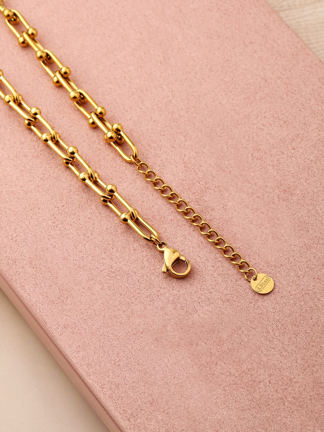 18K Gold-Plated Stainless Steel Tarnish-Free Waterproof Link Chain Necklace