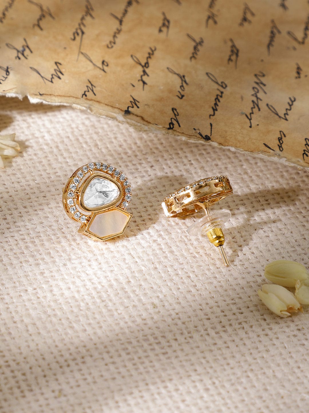 22KT Gold-Plated Stone-Studded Necklace Set