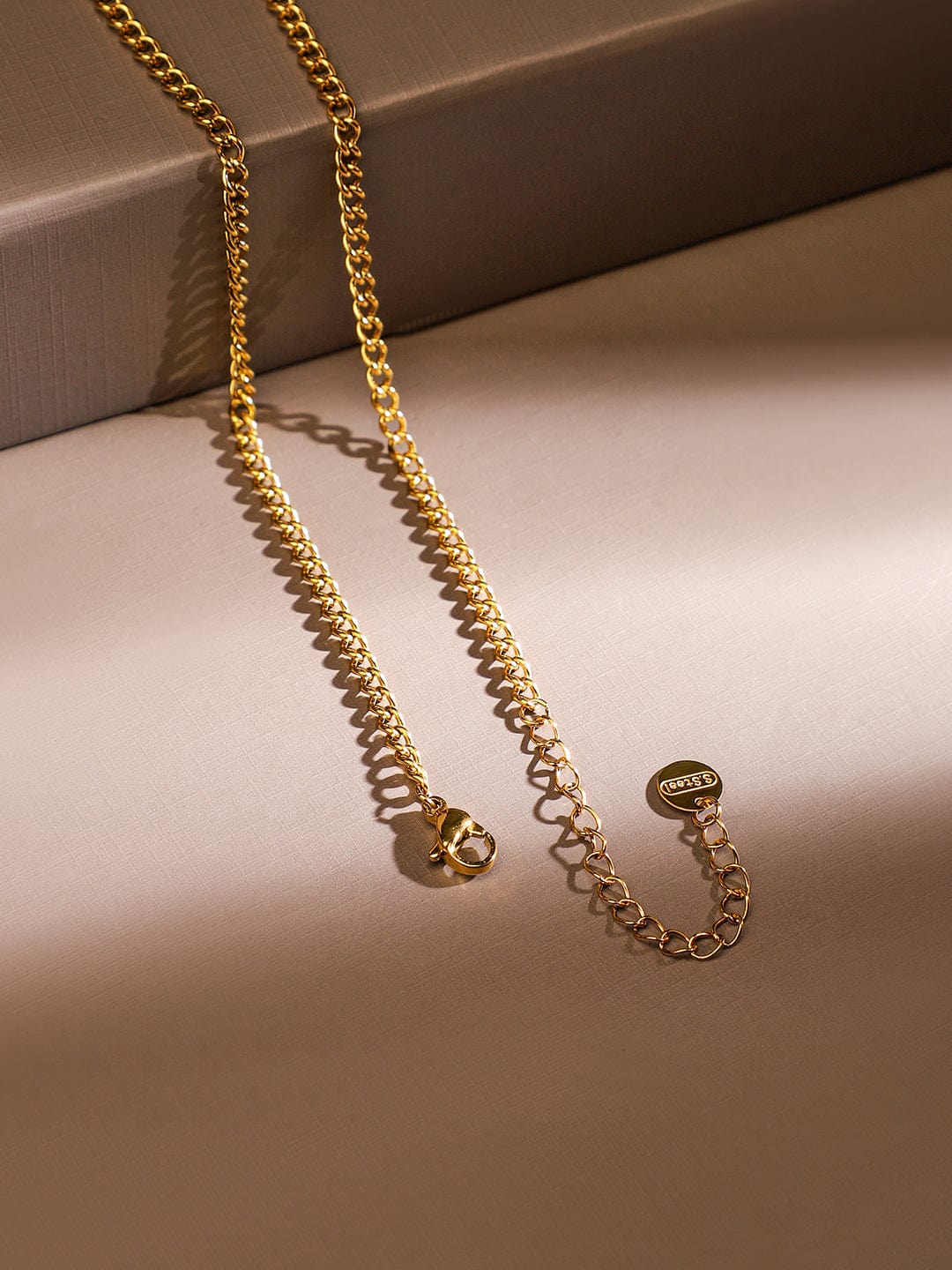Rubans 18K Gold-Plated Stainless Steel Tarnish-Free Waterproof Multicolor Charm Necklace