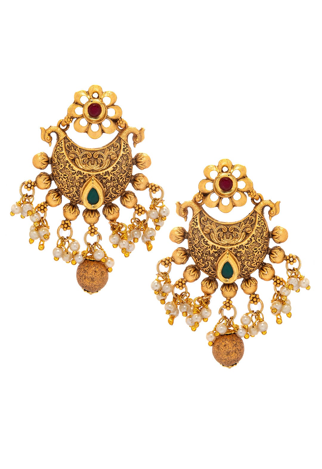 Rubans Gold Plated Hand Crafted Statement Necklace Set