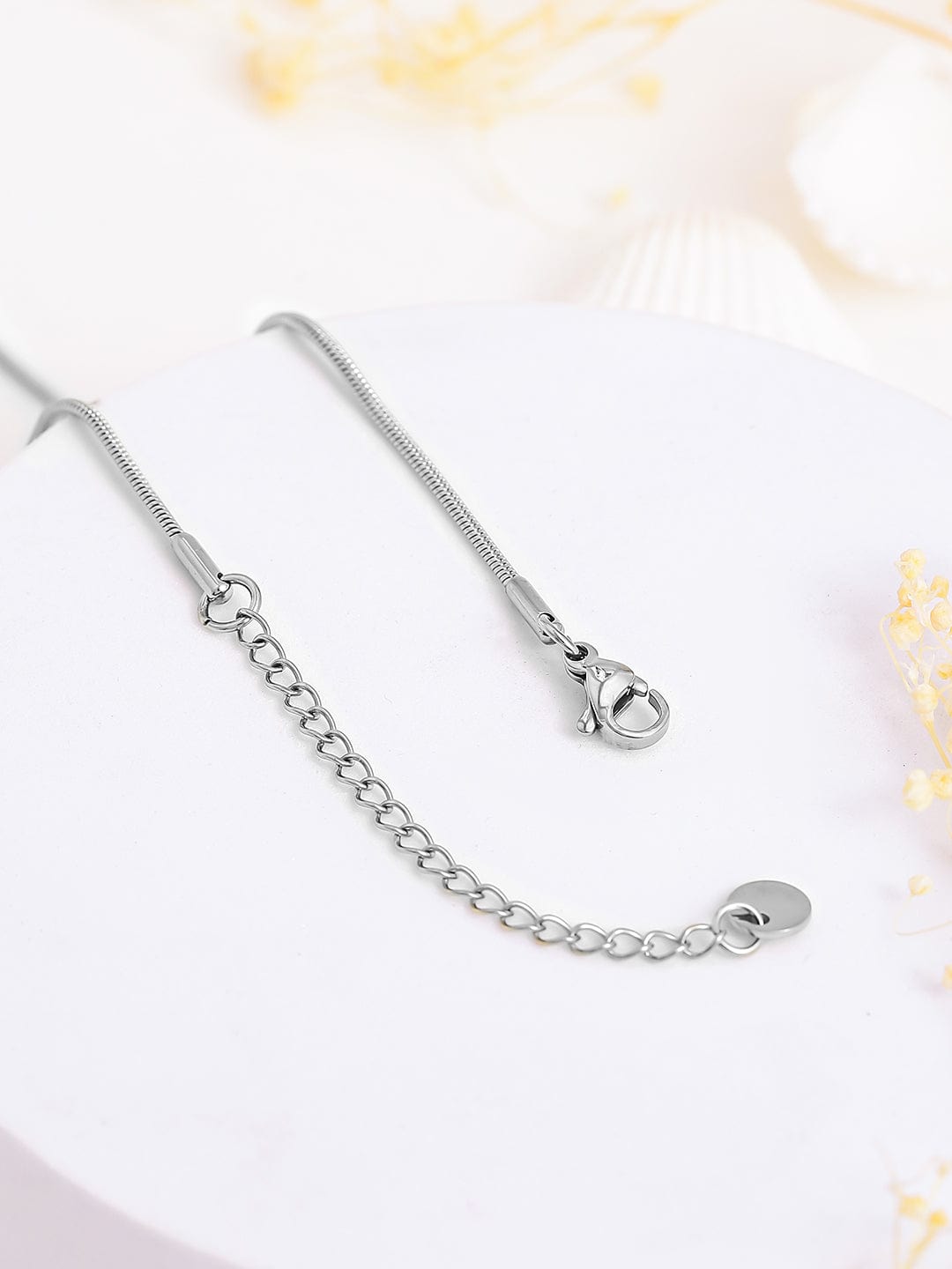 Rubans Voguish Silver Plated Stainless Steel Tarnish-Free Waterproof Demi-Fine Pendant Necklace