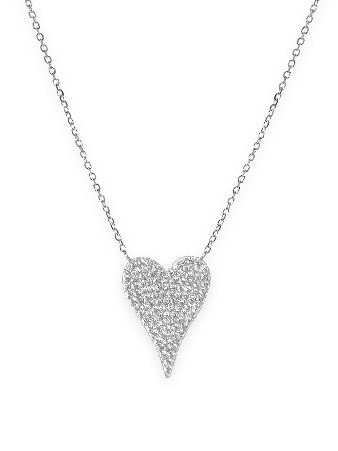 Rubans 925 Silver Spectacular Silver Symphony AD Necklace