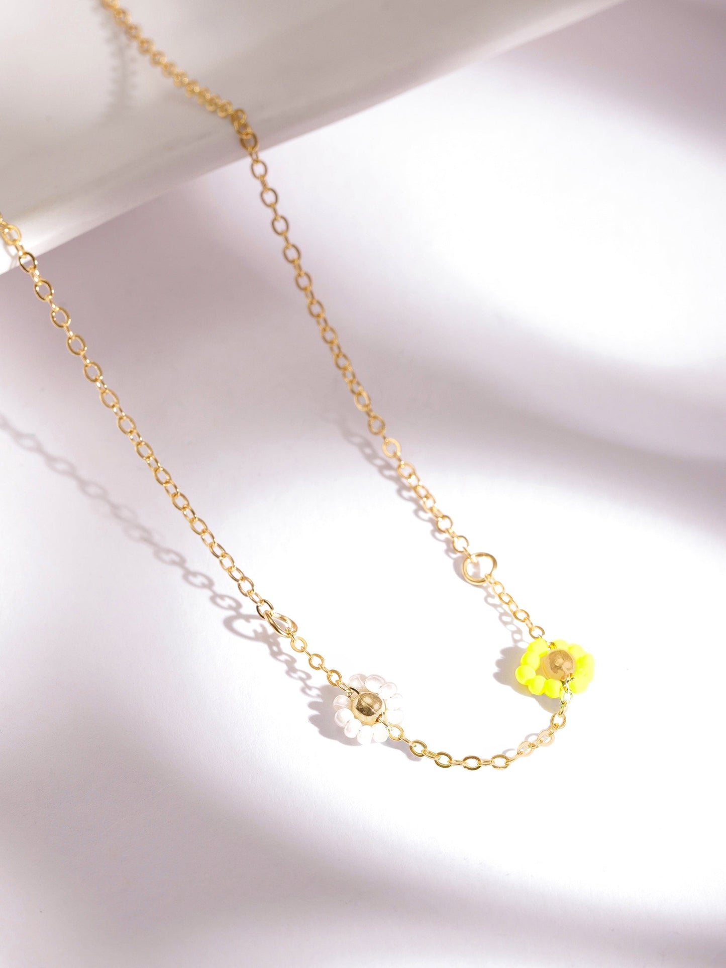 Rubans Voguish 18K Gold Plated Multicolour Floral Beaded Triple Layered Necklace