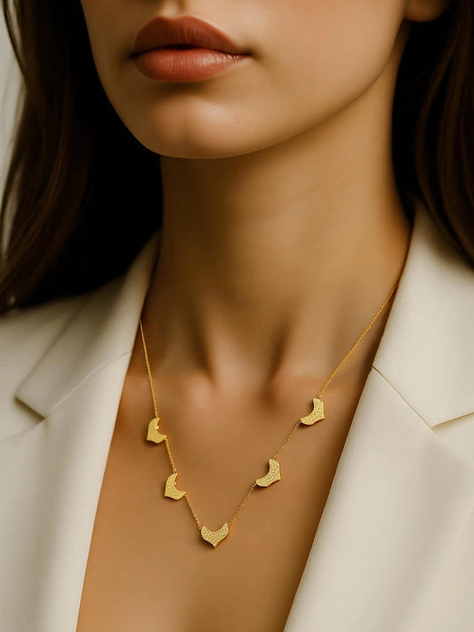 18K Gold Plated Stainless Steel Tarnish-Free Waterproof Statement Necklace and Chains