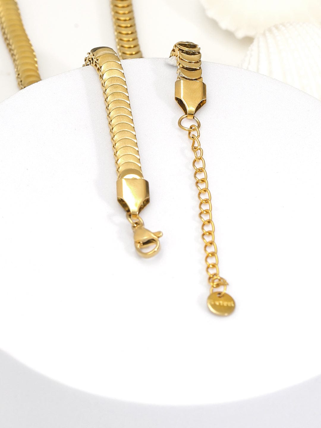 18KT Gold Plated Stainless Steel Tarnish-Free Waterproof Evil Eye Charm Necklace
