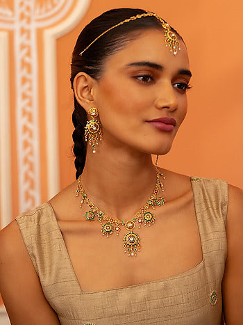 Shaadi Shringar Necklace in Gold Plated 925 Silver