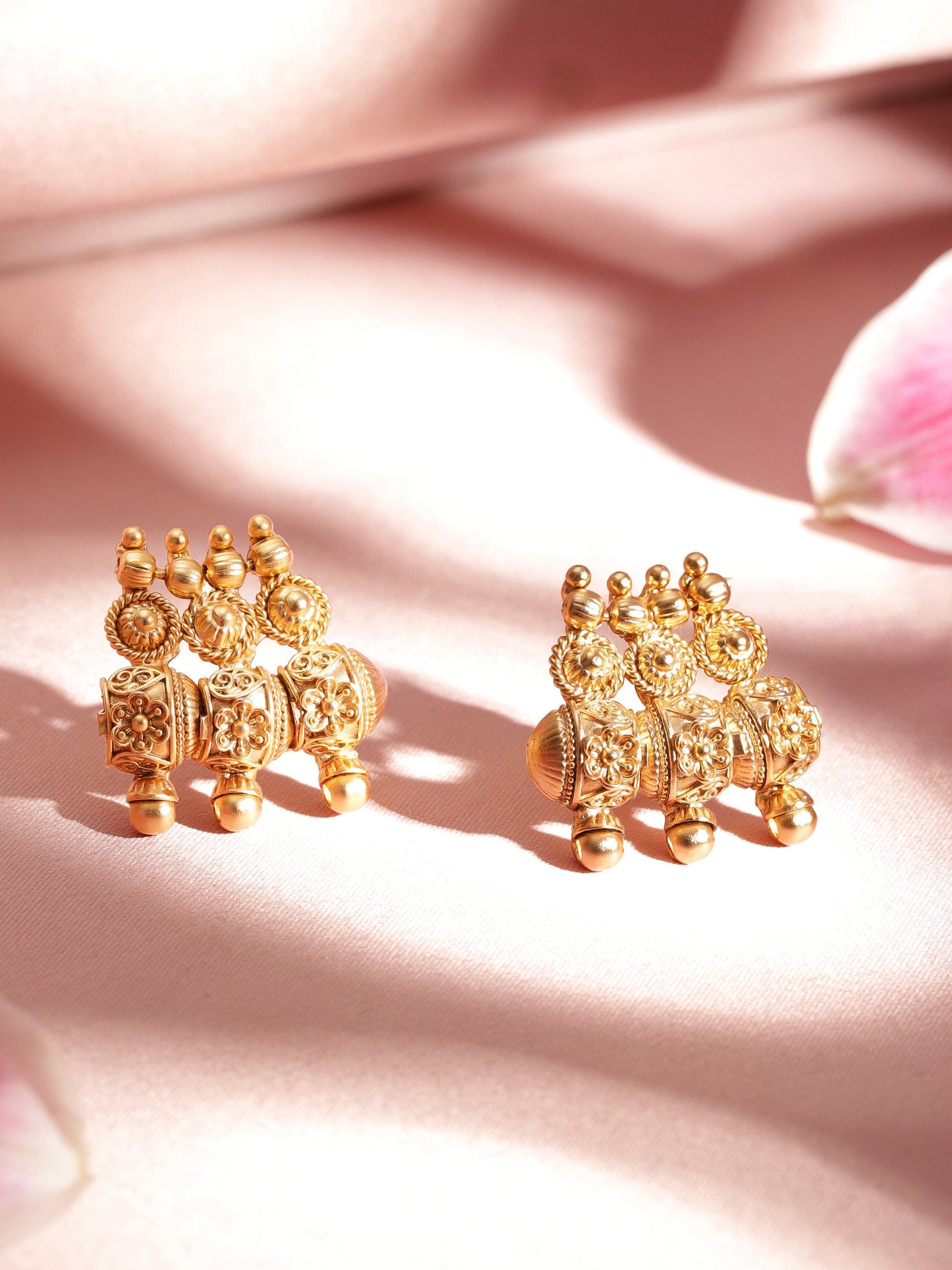 Rubans Divine Allure 22k Gold-Plated Necklace Set in Timeless Elegance