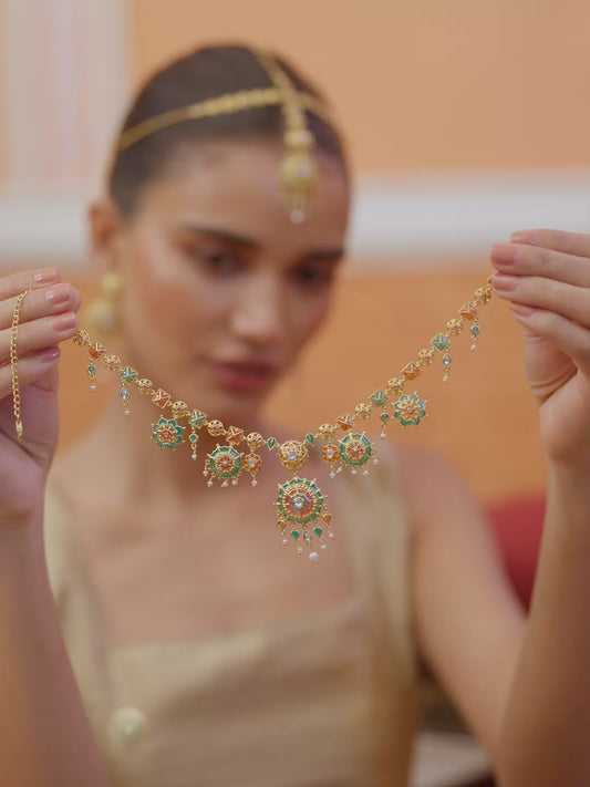 Shaadi Shringar Necklace in Gold Plated 925 Silver