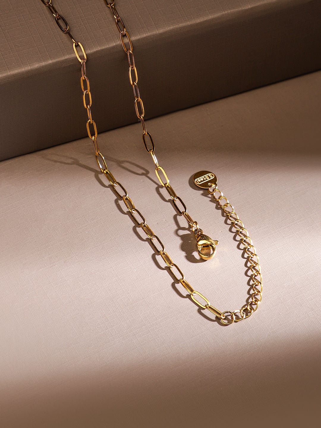 Rubans 18K Gold-Plated Stainless Steel Tarnish-Free Waterproof Floral Charm Chain Necklace