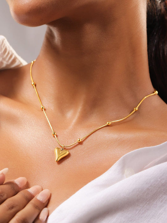 Rubans 18K Gold-Plated Stainless Steel Tarnish-Free Waterproof Sea-Inspired Charm Necklace