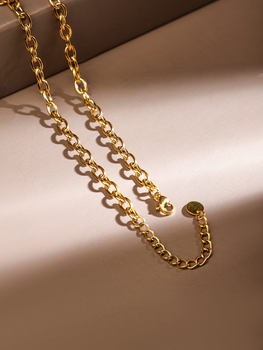 Rubans 18K Gold-Plated StainlessSteel TarnishFree Waterproof Evil Eye Charm Chain Necklace