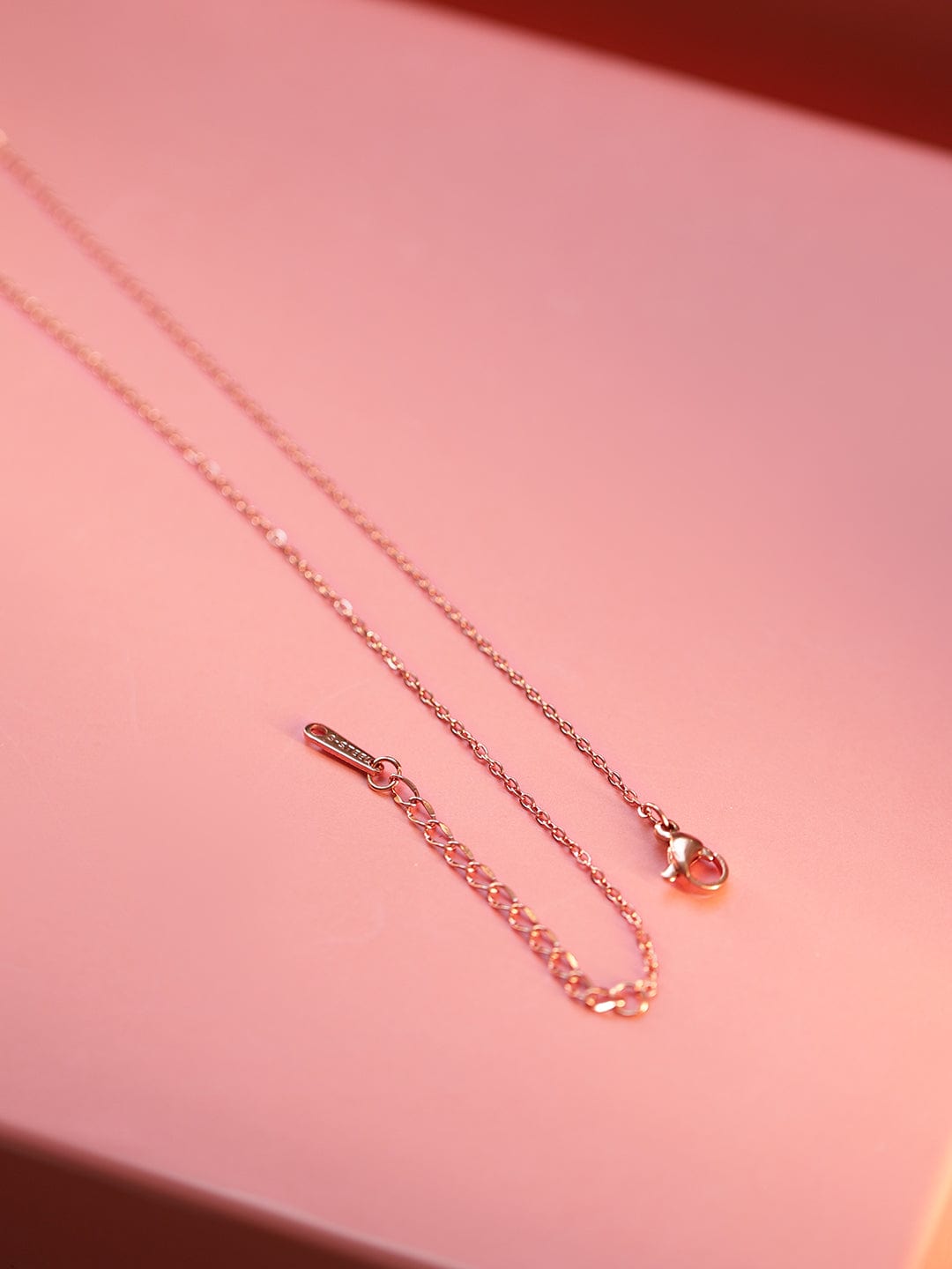 Rubans 18K Rose Gold-Plated Heart Charm Layered Necklace