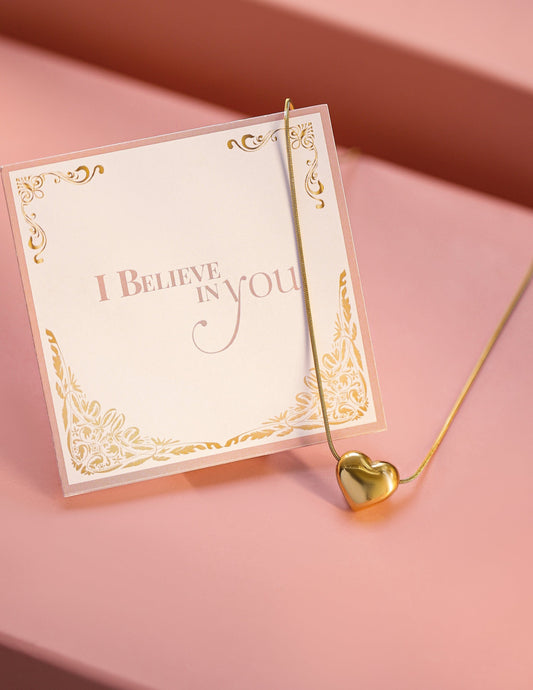 Rubans 22K Gold-Plated Minimal Heart Pendant Necklace