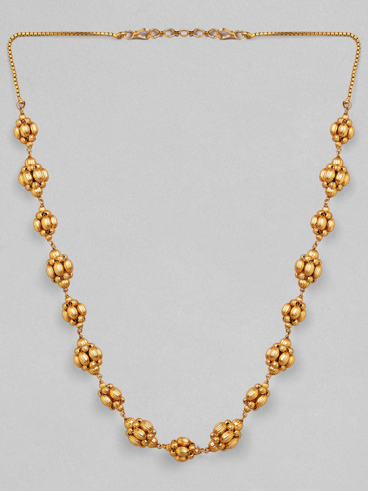 Rubans 24K Gold Plated Handcrafted Temple Necklace
