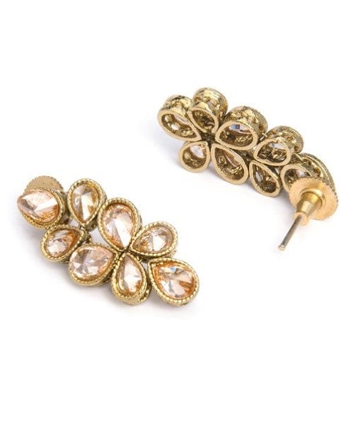 Rubans Gold-Plated Indian Traditional Kundan Necklace Set