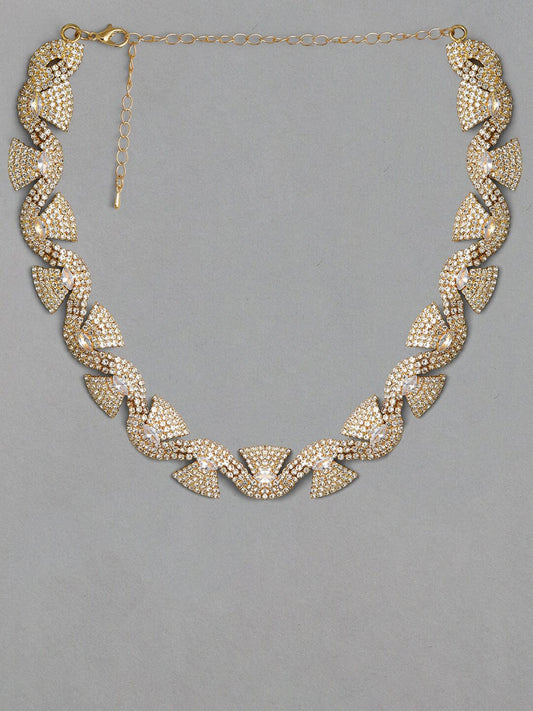 Rubans Gold-Toned & White Gold-Plated Handcrafted Necklace
