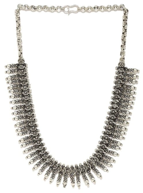 Rubans Oxidised Silver Metal Kerela Necklace