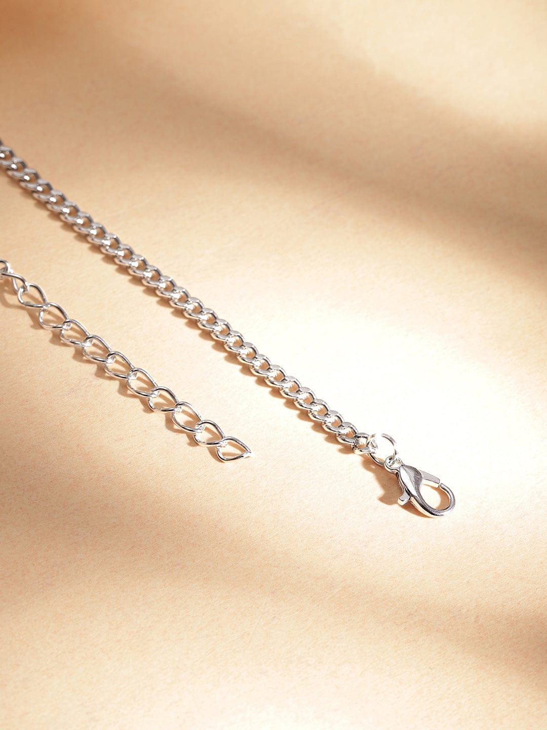 Rubans Rhodium-Plated Multicolor Crystal Charms Link Multi-Layered Necklace & Chains