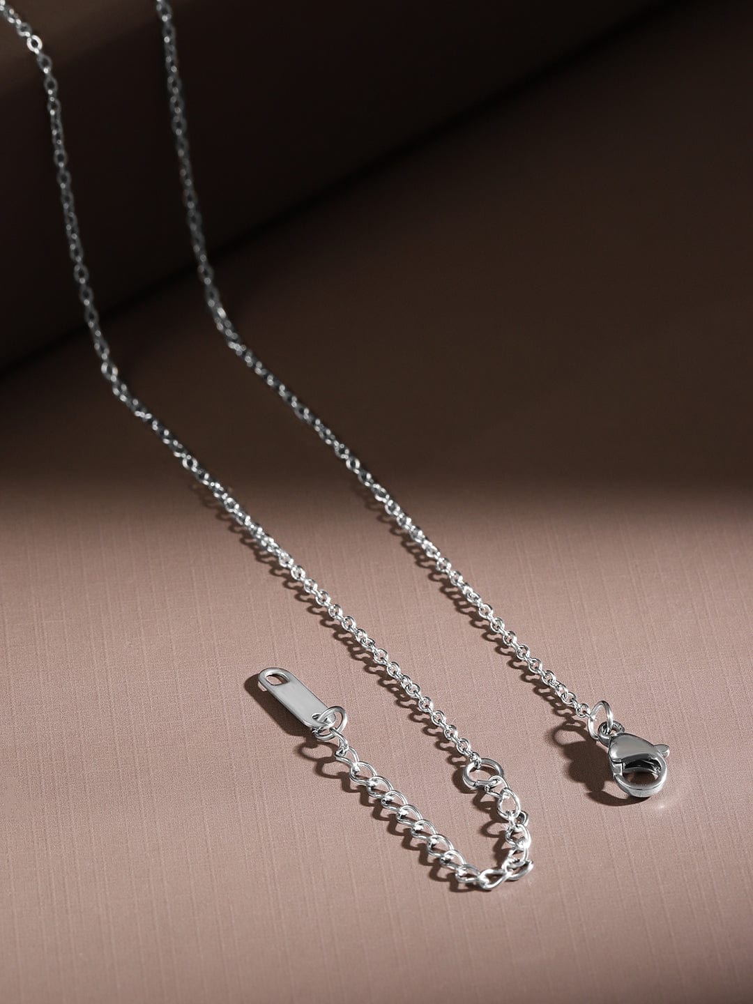 Rubans Rhodium-Plated Stainless Steel Tarnish-Free Waterproof Cubic Zirconia Heart Necklace