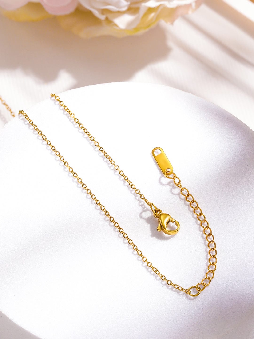 Rubans Voguish Gold & Silver Dual Plated Round Charm Stainless Steel Tarnish Free Waterproof Necklace